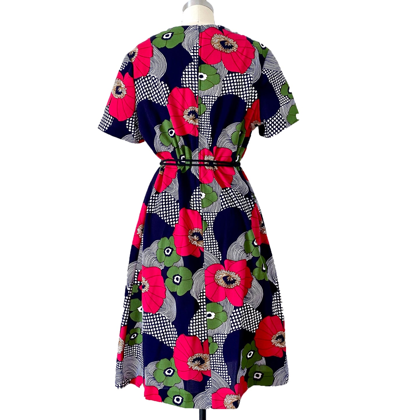 1960s Mod Shift Forever Young Vintage Flower Power Volupt GoGo Day Dress Novelty Secretary Med/Lrg