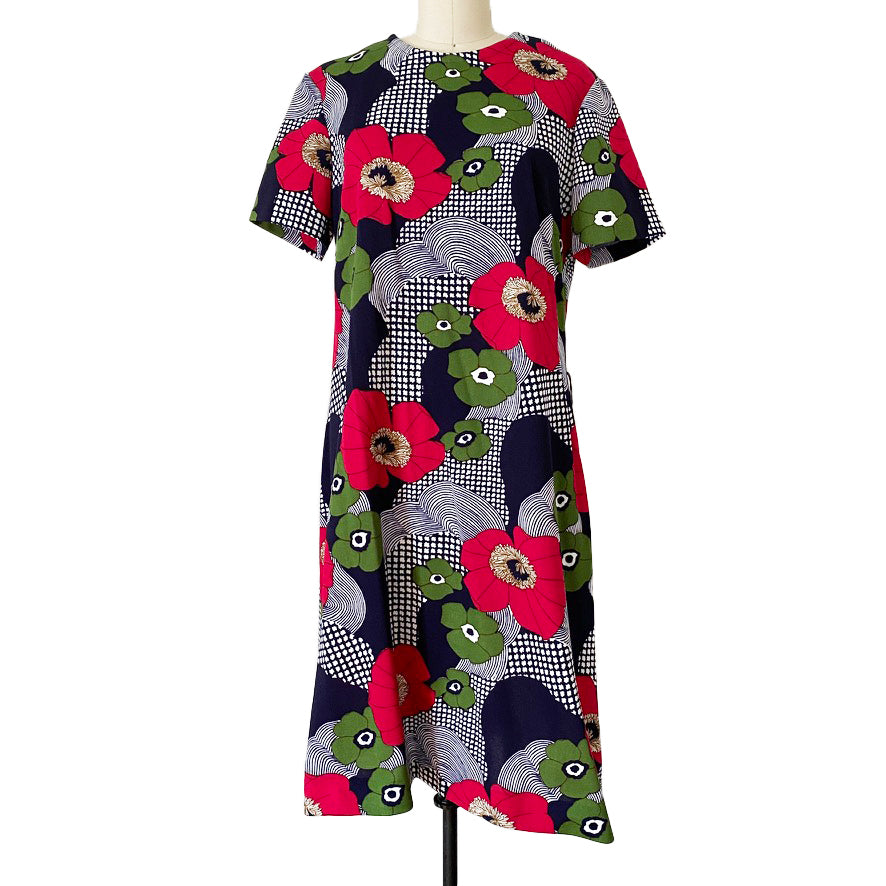 1960s Mod Shift Forever Young Vintage Flower Power Volupt GoGo Day Dress Novelty Secretary Med/Lrg