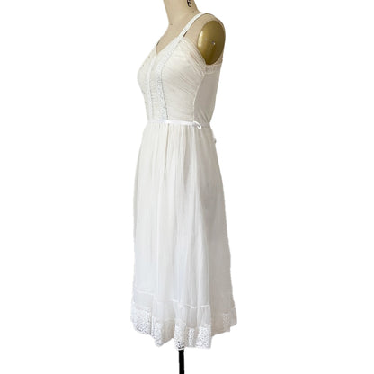 1950s Pin Up Peignoir Vintage CARILLON Boudoir Lingerie Sheer Voile Nighty sz 34/36 Sm