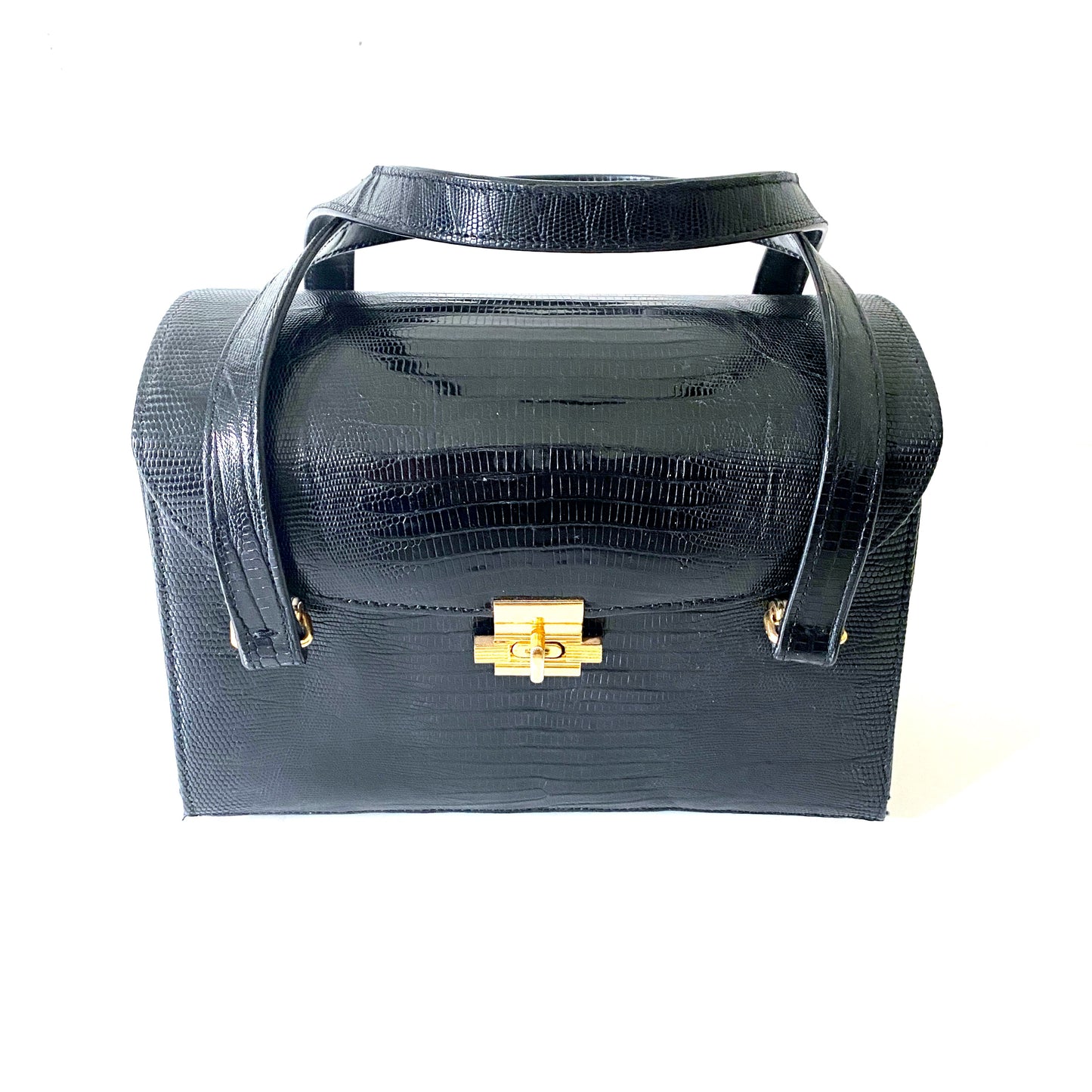 1950s LIZARD TREASURE CHEST Vintage Mid Century Palizzio Purse