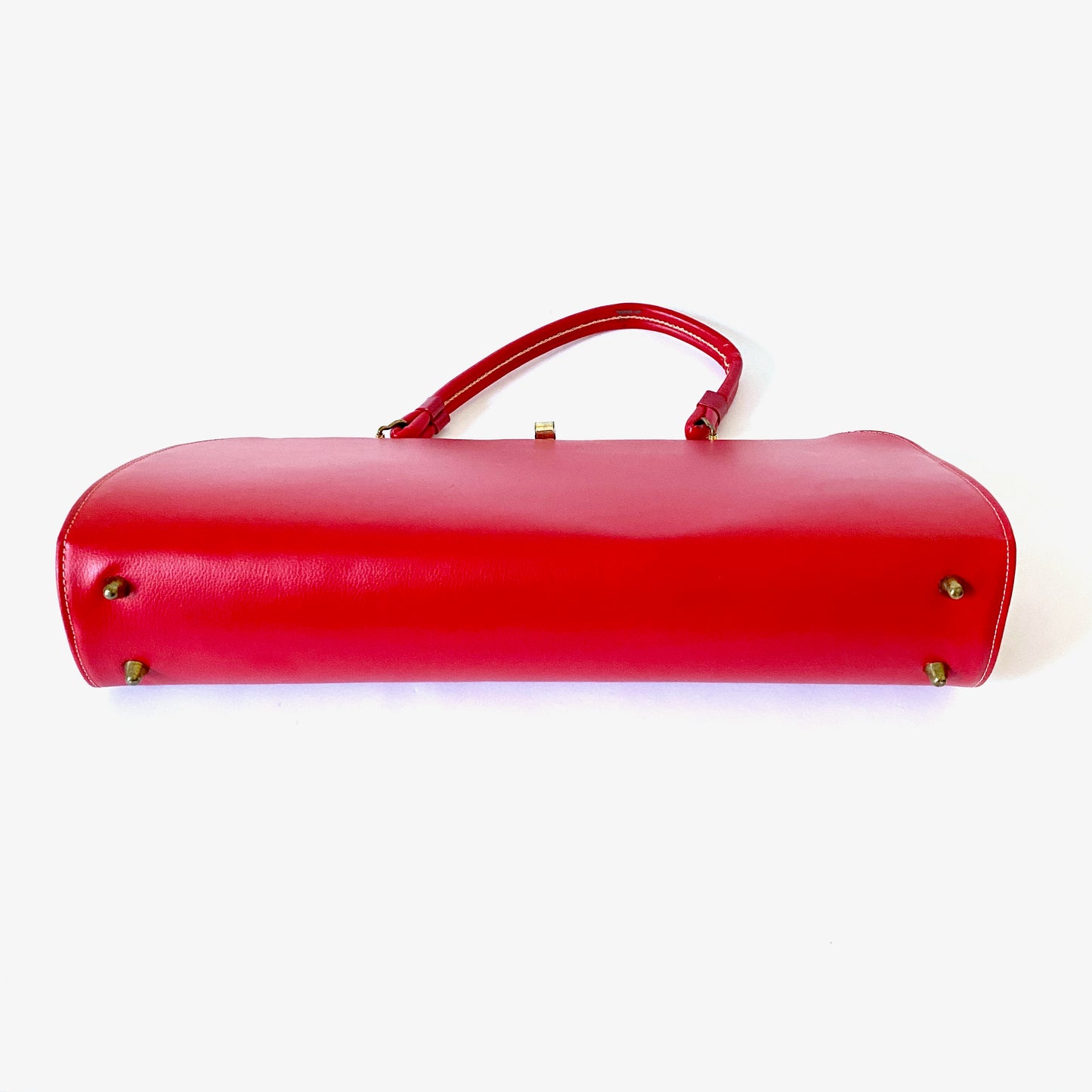 1960s Mod Bag Vintage LIPSTICK RED Naugahyde Handbag