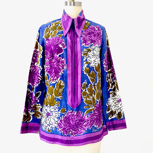 1960s Vera Neumann cotton vintage tunic zip top