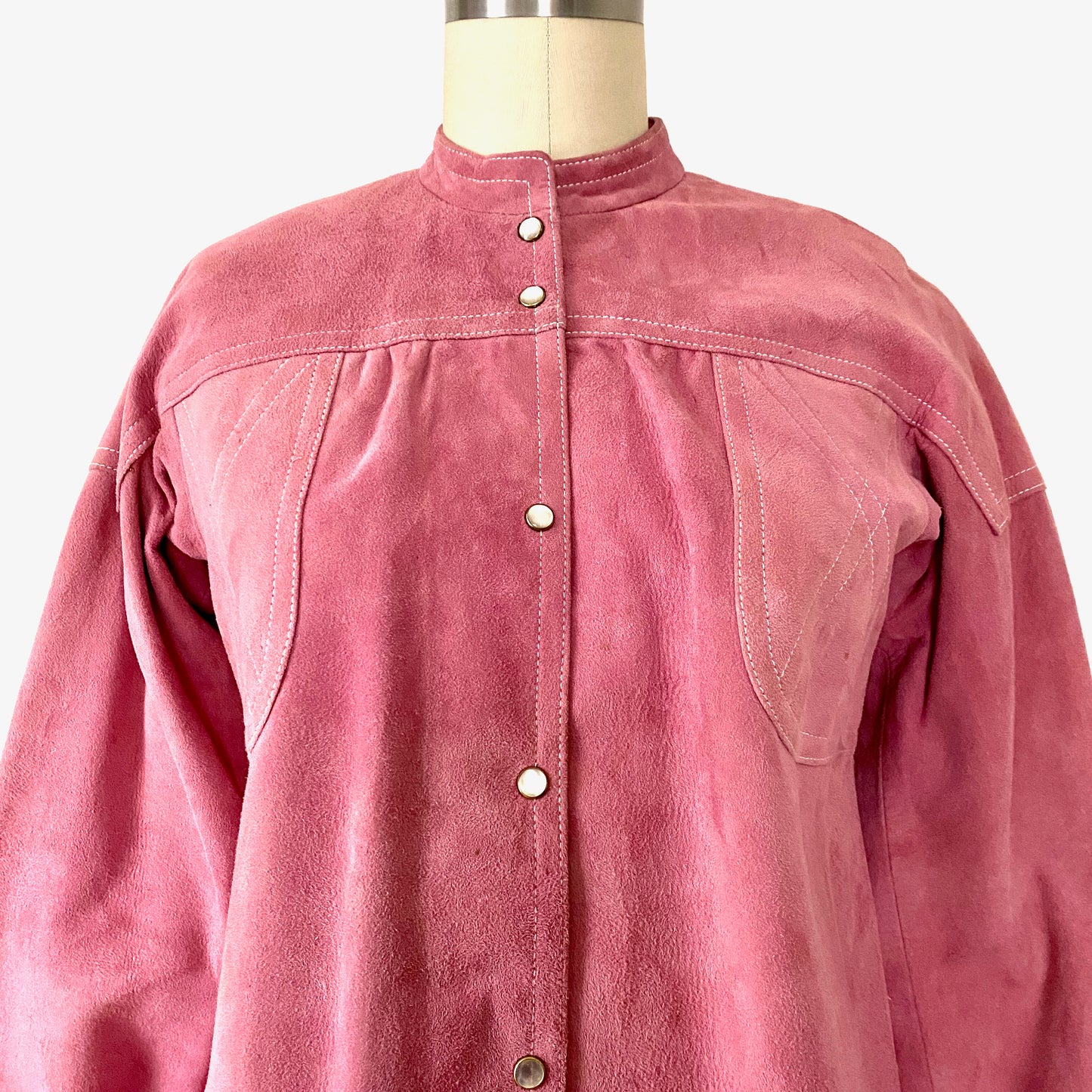 1970s Bonnie Cashin for Sills Suede Snap Front Jacket 6/8