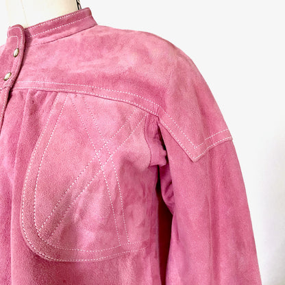 1970s Bonnie Cashin for Sills Suede Snap Front Jacket 6/8