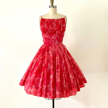1950s PinUp Girl YOUNG HOUSE Party Dress Full Skirt Vintage Fit and Flair Lolita dress Size 6