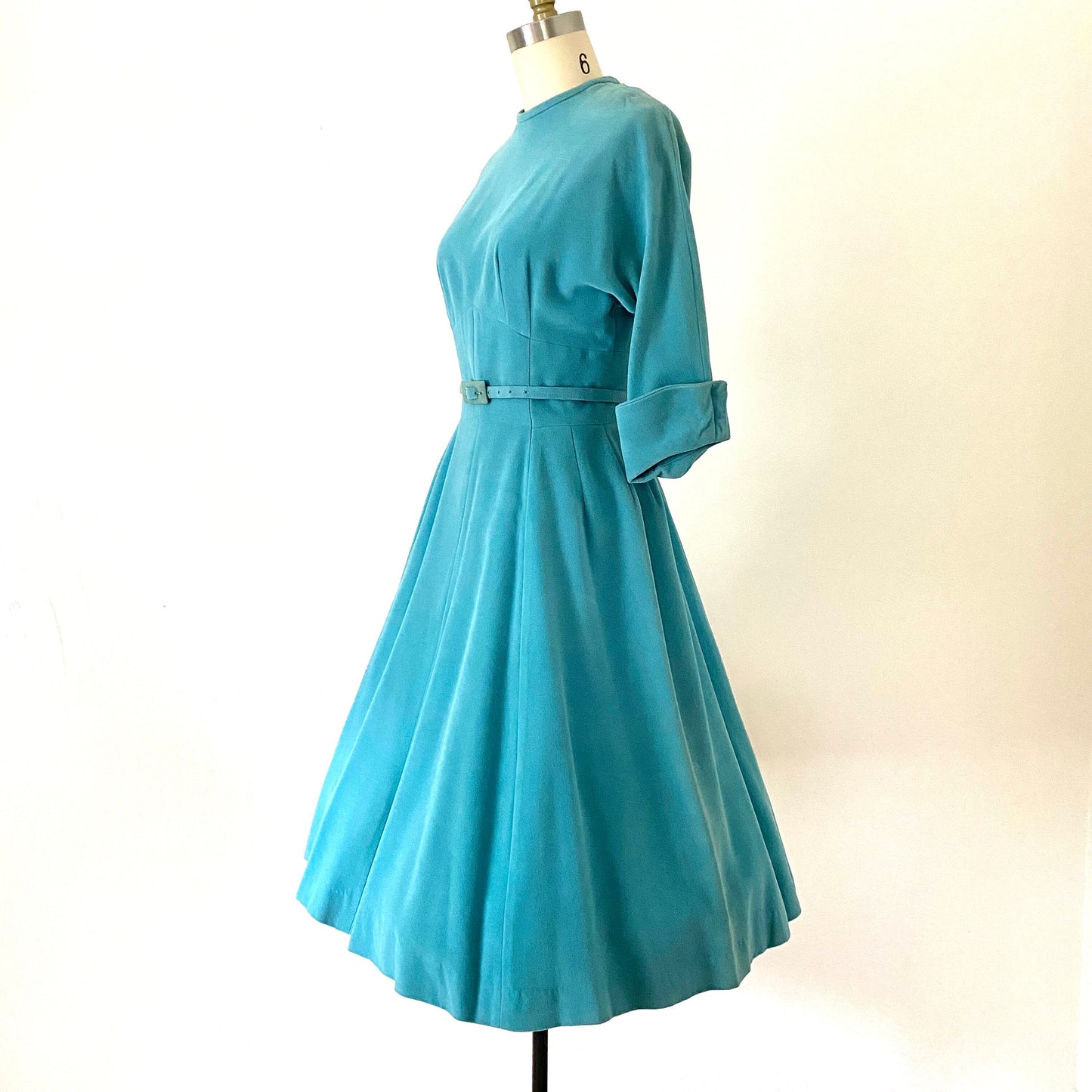 1950s Pin Up Girl Patio Cocktail GEORGETTE Party Dress Velour Vintage Dress size 6