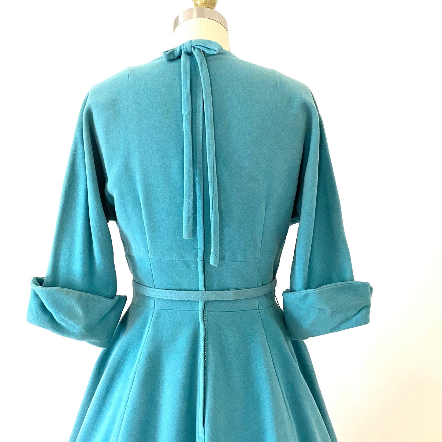 1950s Pin Up Girl Patio Cocktail GEORGETTE Party Dress Velour Vintage Dress size 6