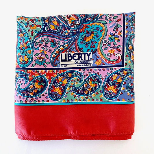 Vintage Liberty of London Silk Scarf Rare Archive Paisley Pattern c1970