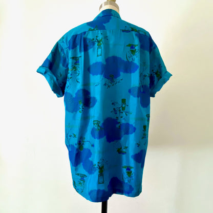 1930s McInerny's SILK Loop Collar Vintage Hawaiian Shirt