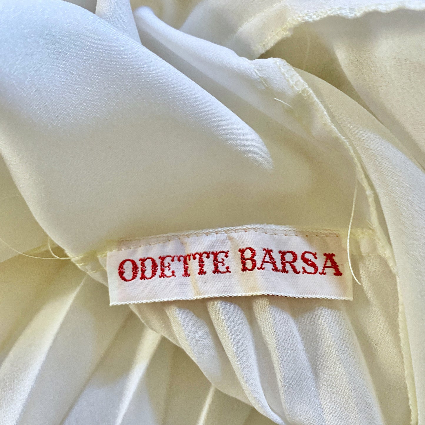 1960s Odette Barsa Peignoir Vintage Boudoir Lingerie Bridal Nighty White Wedding SM