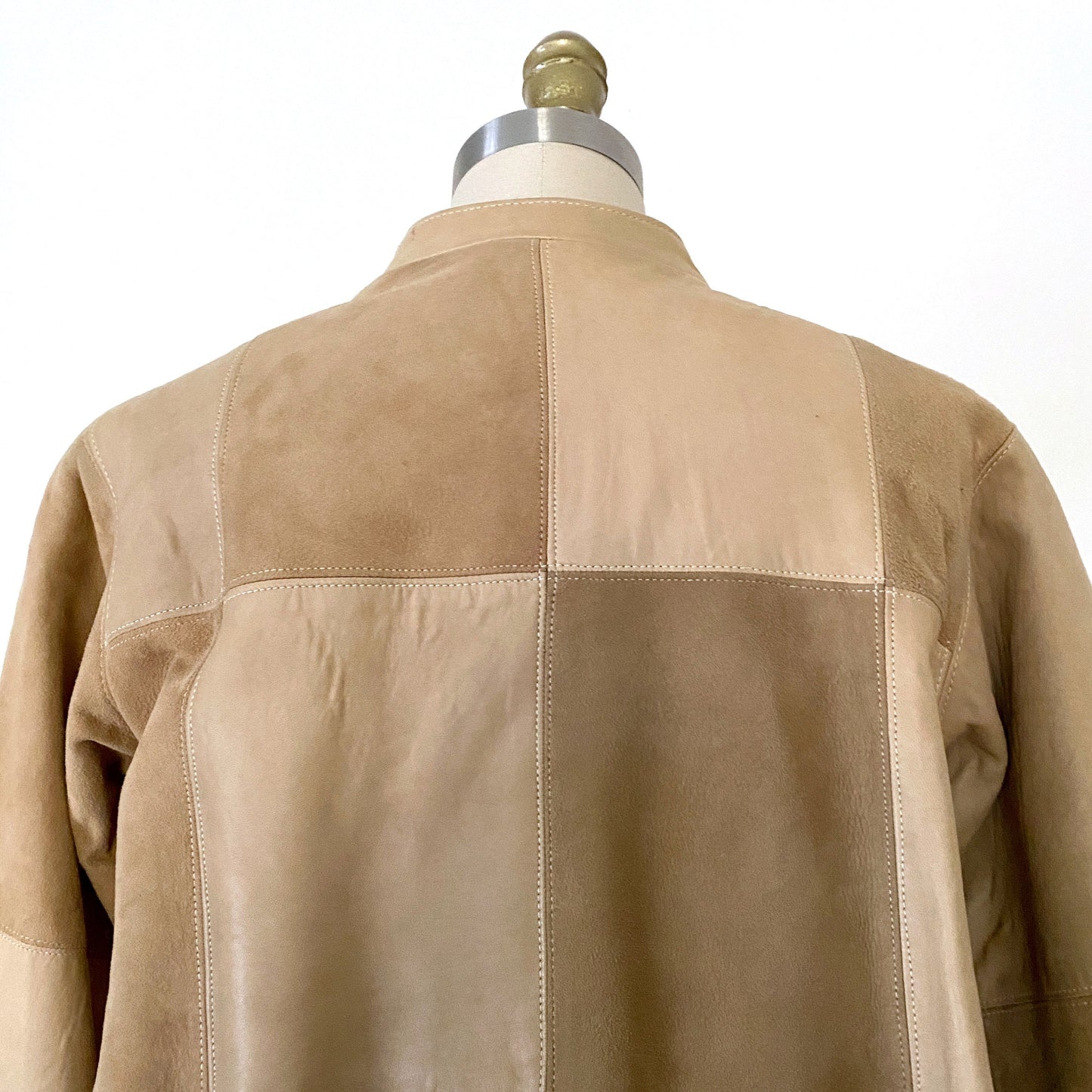 1970s Bonnie Cashin for Sills Suede and Leather Patchwork Balloon Coat Mint Condition