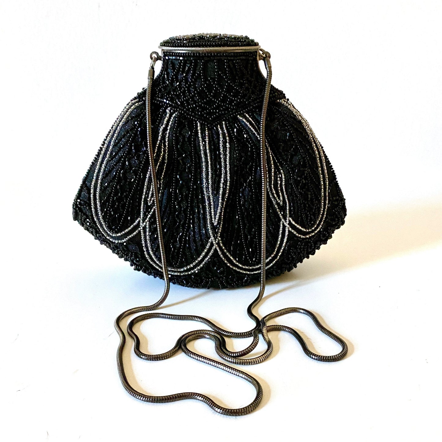 Vintage Delill Bag CAVIAR seed beaded bag Hashimoto Japan 1980 Petit seed beaded bag formal purse Party Retro bag Pinup purse Rockabilly Bag