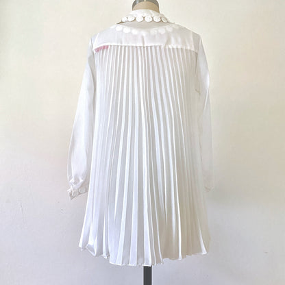 1960s Odette Barsa Peignoir Vintage Boudoir Lingerie Bridal Nighty White Wedding SM