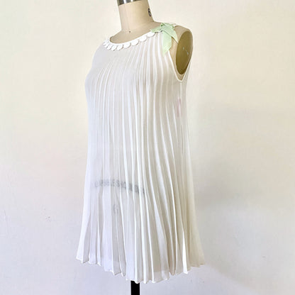 1960s Odette Barsa Peignoir Vintage Boudoir Lingerie Bridal Nighty White Wedding SM