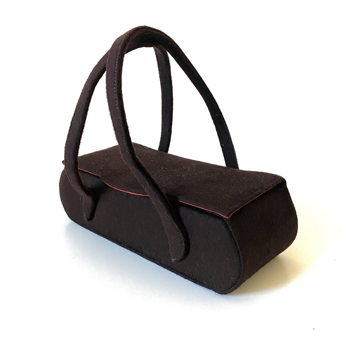 1950's RONAY Box Bag Wool Felt Handbag Pinup Purse