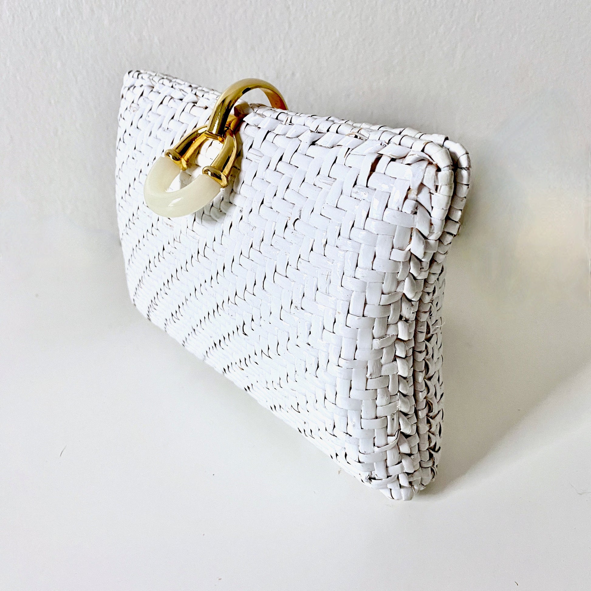 Three Vintage White Beaded Purses Evening Bags