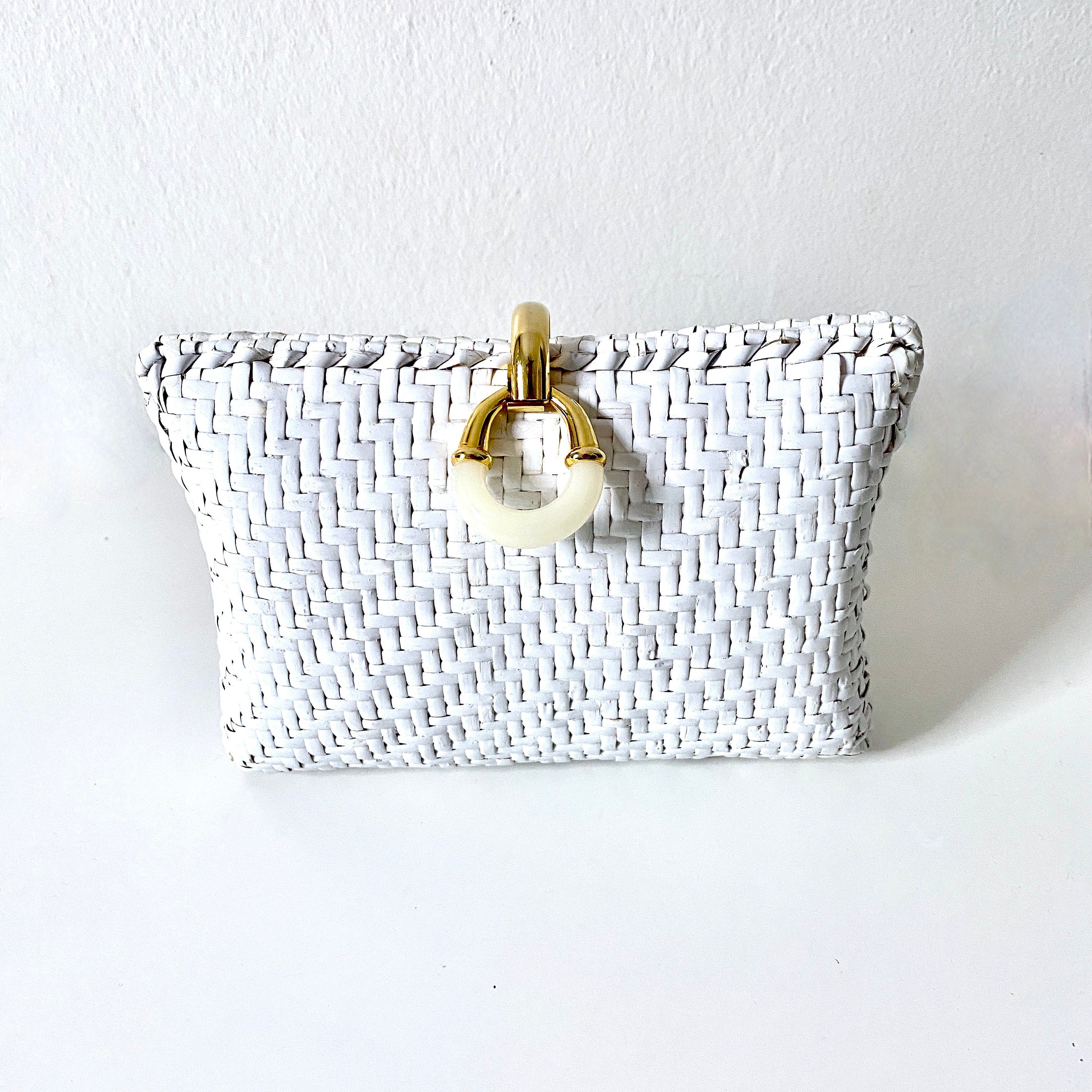 Adele Vintage Wicker Purse With Lucite and Gold Tone Accents - Etsy