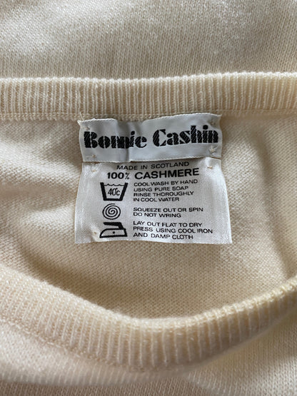1970s Bonnie Cashin Cream Cashmere Sweater Dress Maxi Hourglass Bodycon Boho Minimalist Scotland - Small/ 6